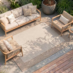 In- & Outdoor Rug – Sierra Border Cream/Beige