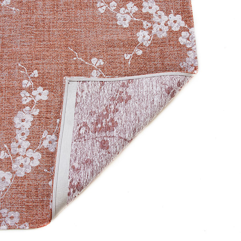 Floral floor rug - Sakura Copper Pink 9371