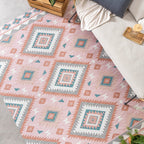 Bohemian Outdoor Rug - Vedra Aztec Pink