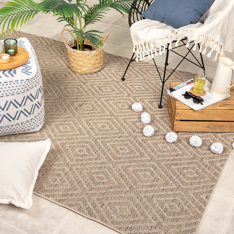 Jute Outdoor Rug - Fora Tile Natural
