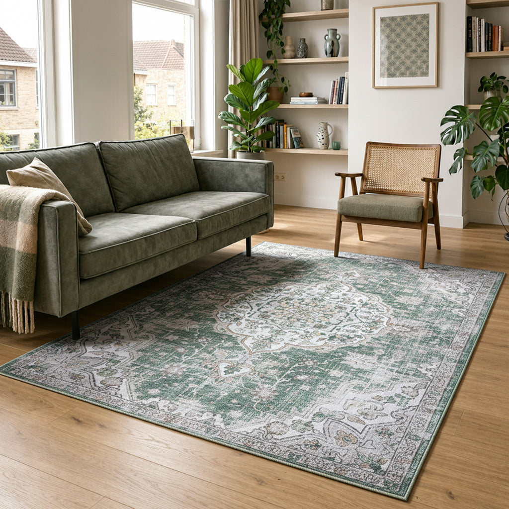 Oriental Rug - Leyla Medallion Green