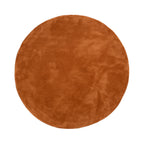 Round Low-Pile Rug – Cozy Terracotta