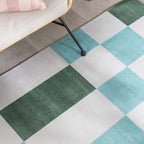 Retro Indoor Outdoor Rug - Pop Cubes Green