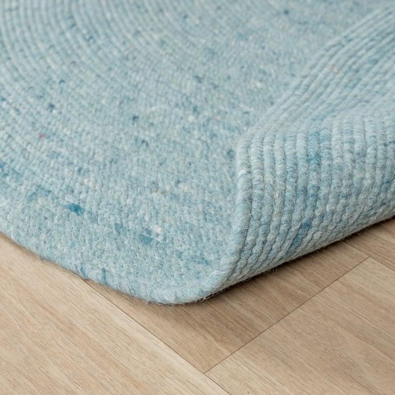Round Wool Rug - Wise Blue