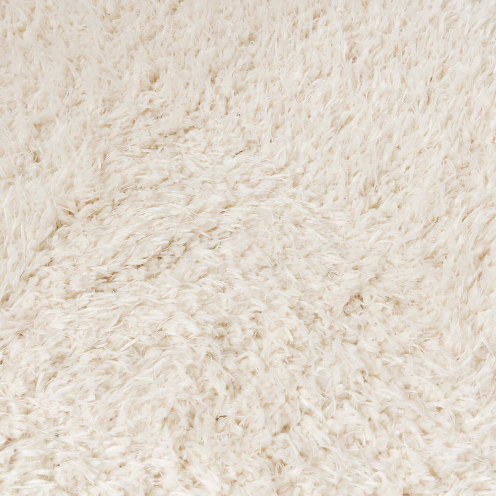 Round Shaggy Rug - Blaze White