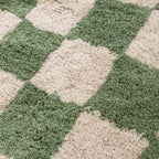 Retro Rug - Gambit Green/White