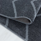 Low-pile floor rug - Smoothly Weave Grey/White