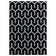 Modern Rug - Streaky Pattern Black/White