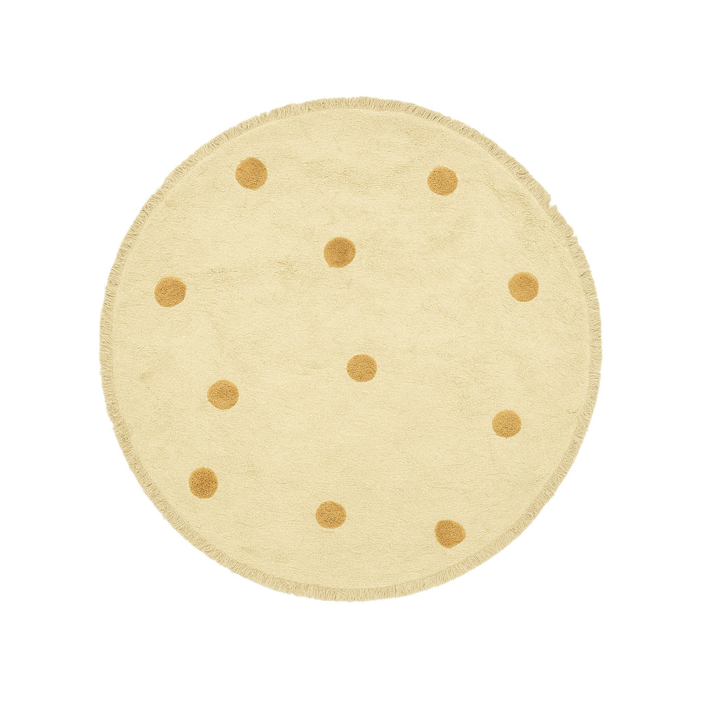 Round Kids' Room Rug – Lou Dots Yellow