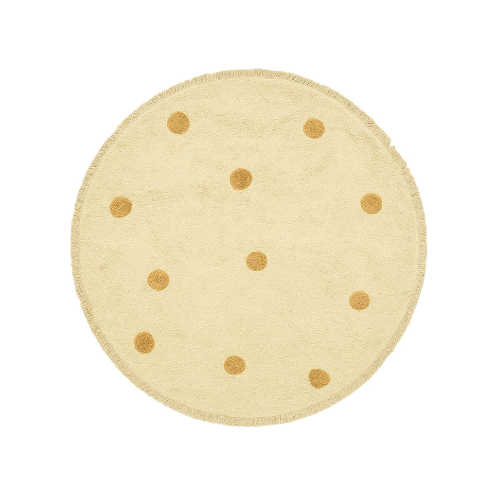 Round Kids' Room Rug – Lou Dots Yellow