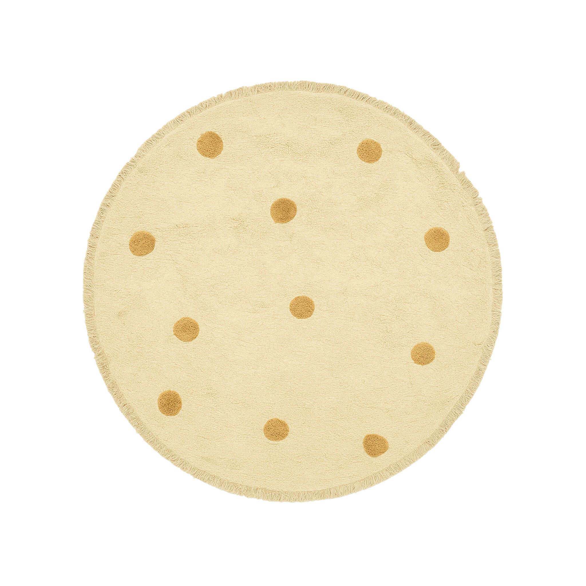 Round Kids' Room Rug – Lou Dots Yellow