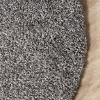 Round high-pile rug - Yves Grey