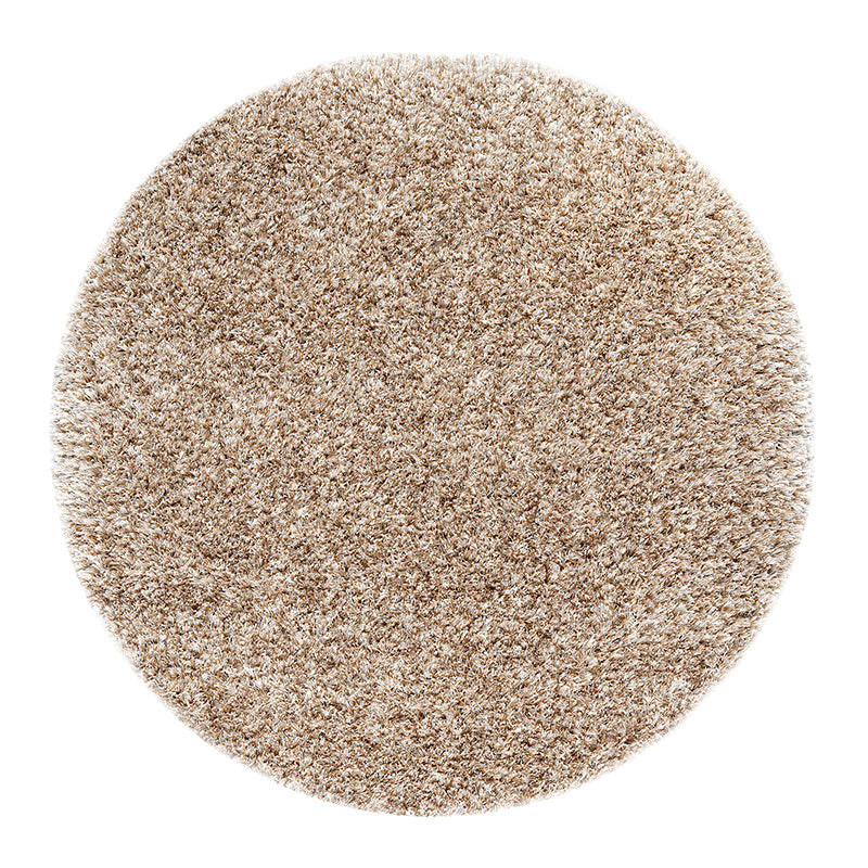 Round High-Pile Floor Rug - Richmond Beige 102