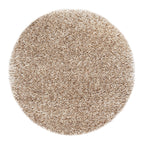 Round High-Pile Floor Rug - Richmond Beige 102