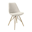 Velvet Chair Ivory - Gold Frame