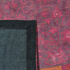 Patchwork floor rug - Delany Red