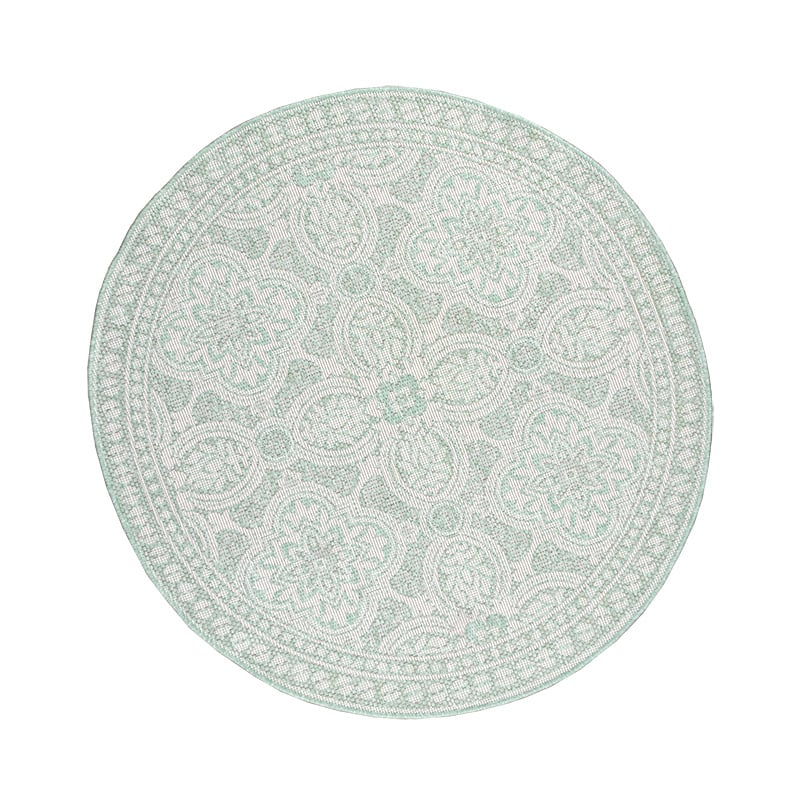 Round Outdoor Rug - Summer Oriental Mint