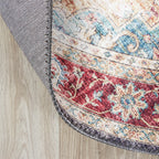 Round Vintage Rug - Azara Blue/Red