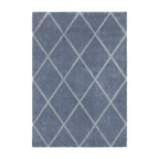 Scandinavian Floor Rug - Maniac Blue/Silver Lunel