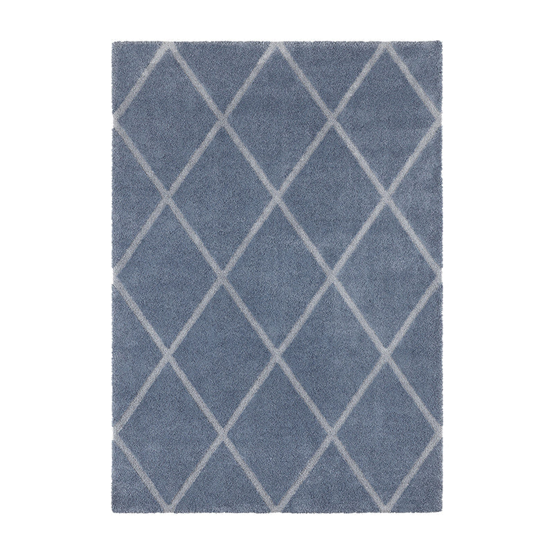 Scandinavian Floor Rug - Maniac Blue/Silver Lunel