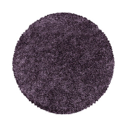 Round high-pile floor rug - Softy Purple
