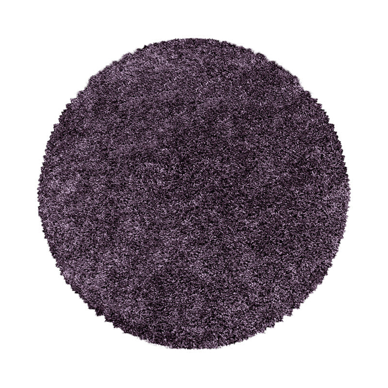 Round high-pile floor rug - Softy Purple