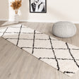 High Pile Runner - Grand Lines Cream/Black