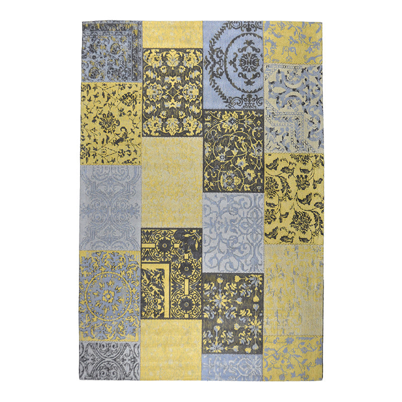 Patchwork Floor Rug - Delany Grey/Yellow