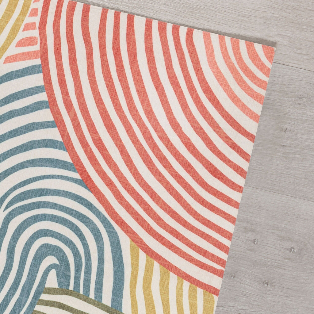 Washable Floor Rug - Fabio Swirl Multicolor