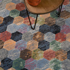 Oval Modern Floor Rug - Amado Multicolor 2626