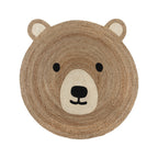 Jute children's floor rug - Julio Bear Brown