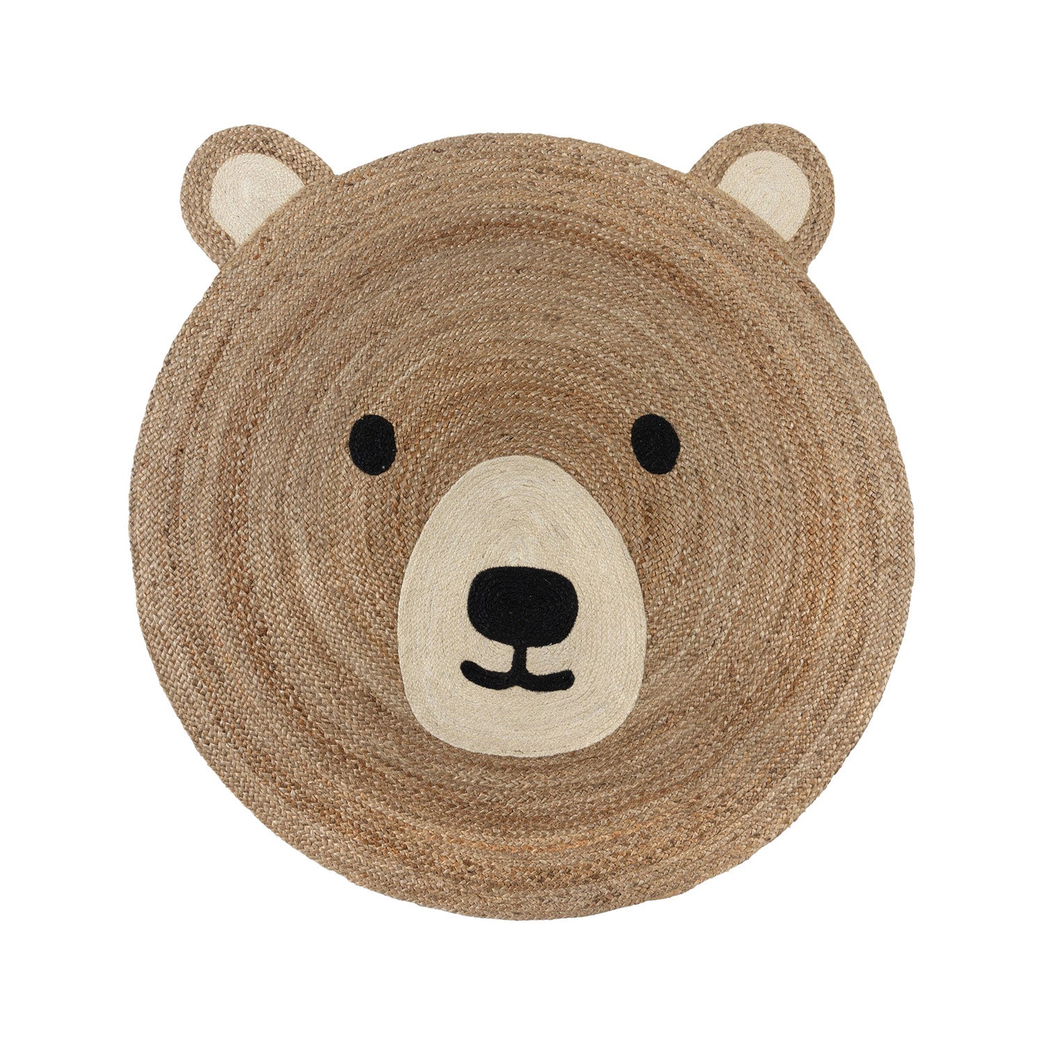 Jute children's floor rug - Julio Bear Brown