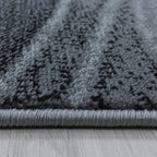 Modern Floor Rug - Streaky Current Black/Gray