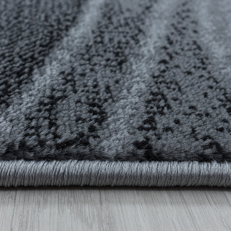 Modern Floor Rug - Streaky Current Black/Gray