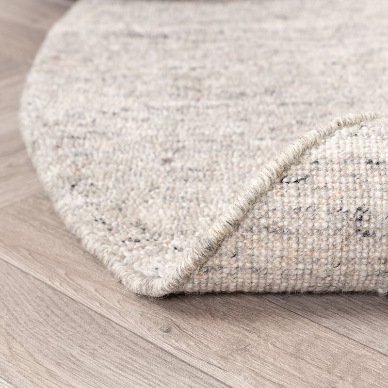 Round Berber Rug - Aicha Grey