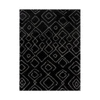 Berber floor rug - Furo Imran Black/Cream