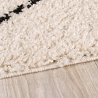 High Pile Runner - Grand Lines Cream/Black