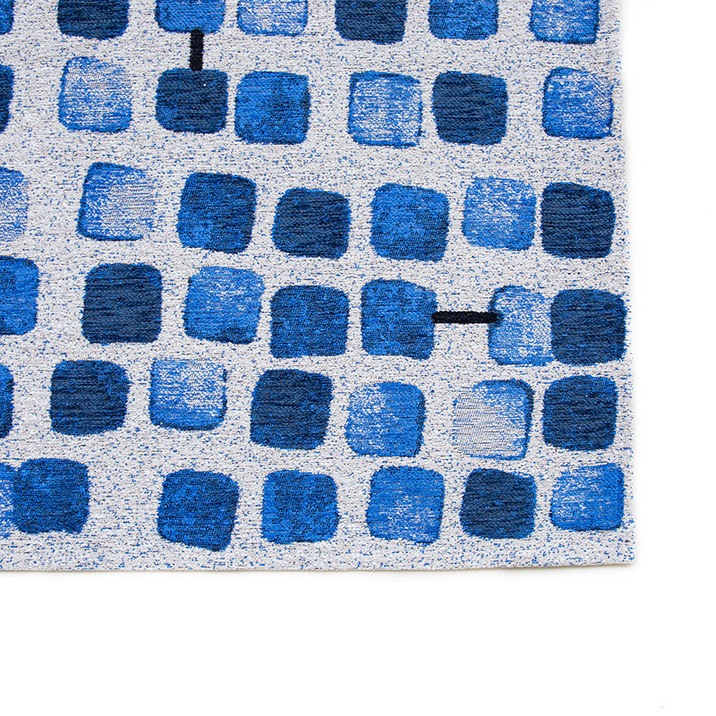 Abstract floor rug - Cobblestone Amparo Blues 9348