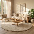 Round Shaggy Rug - Blaze Beige