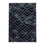 Modern floor rug - Marble Pattern Anthracite/Silver