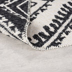 Geometric floor rug - Decio Alix Black/White