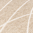 Modern Outdoor Rug - Porto Lines Cream