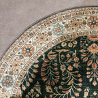 Oval Vintage Outdoor Rug - Santo Flora Dark Green