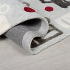 Children's floor rug - Zesto City Grey/Red