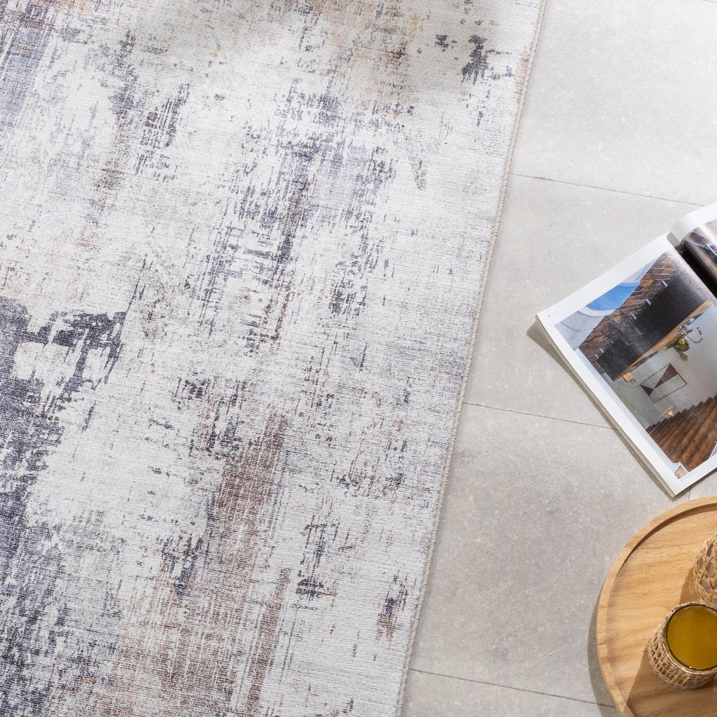 Washable Runner - Domingo Grunge Taupe/Cream
