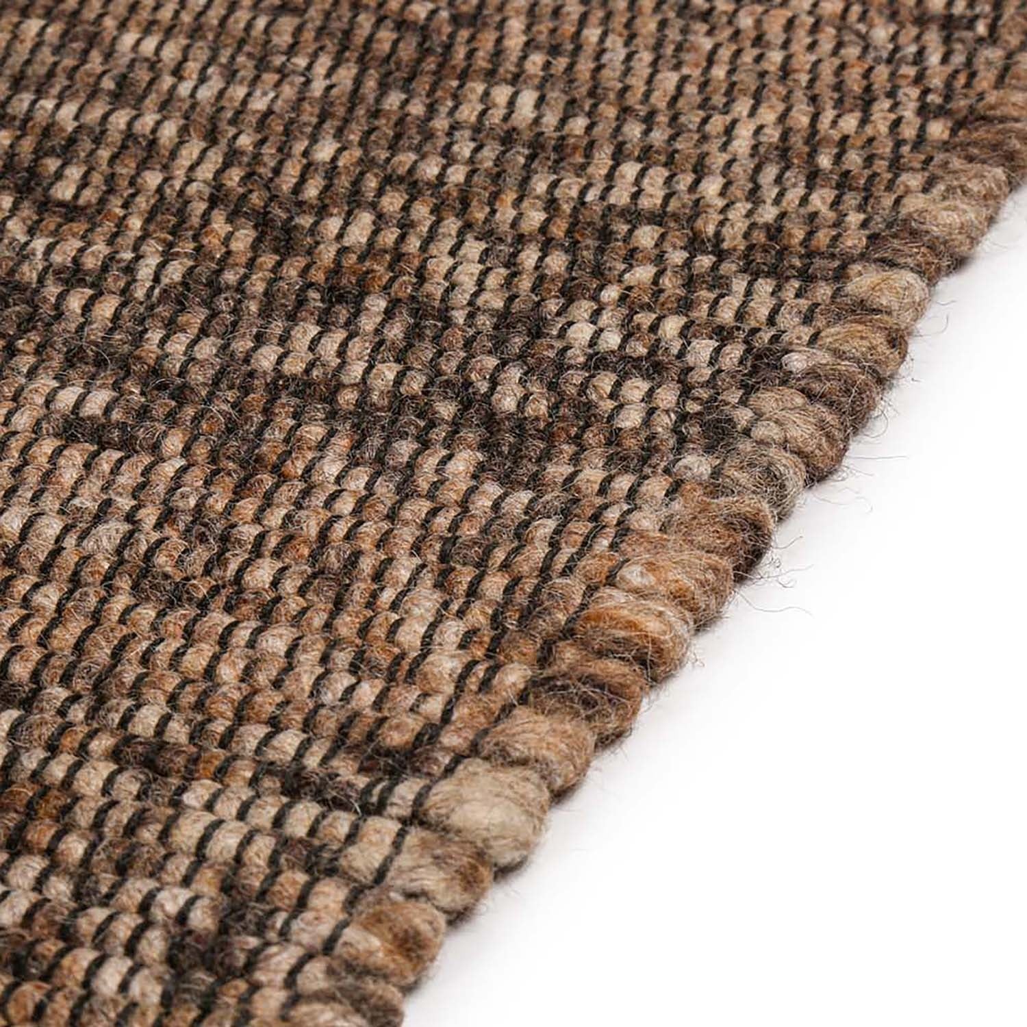 Wool floor rug made to measure - Bressano Brown 623