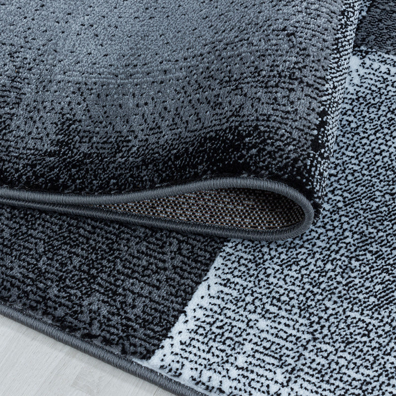 Modern floor rug - Streaky Box Black/Grey