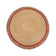 Round jute floor rug - Kahano Natural/Terracotta