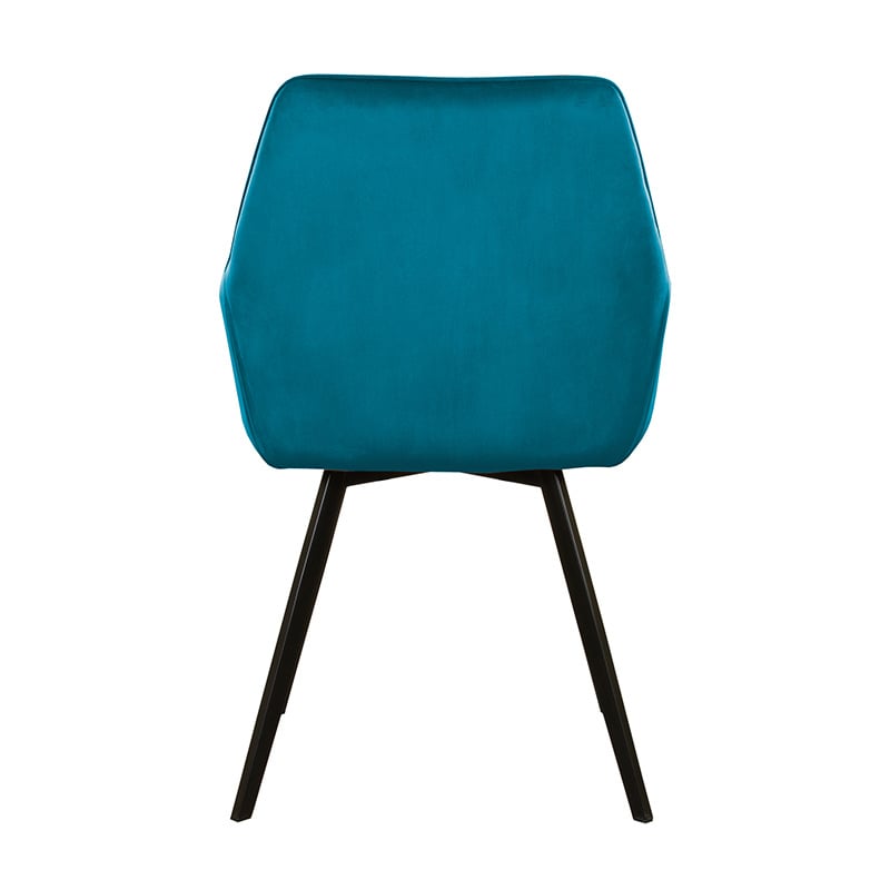 Velvet dining chair - Karl Blue