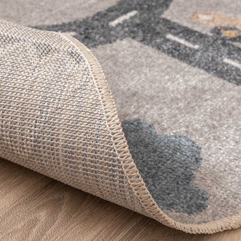 Round Washable Kids Floor Rug - Ravi Road Multicolor